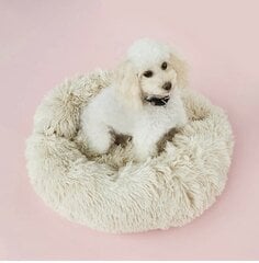 Pliušinis guolis šunims, kreminis, 50 cm kaina ir informacija | Guoliai, pagalvėlės | pigu.lt
