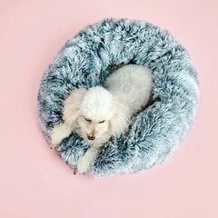 Pliušinis guolis šunims, ombre pilkas, 50 cm kaina ir informacija | Guoliai, pagalvėlės | pigu.lt