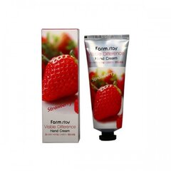 Raminamasis rankų kremas su braškių ekstraktu Farm Stay Visible Difference Hand Cream, 100 ml цена и информация | Кремы, лосьоны для тела | pigu.lt