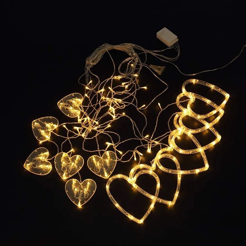 Kalėdinė dekoracija LED girlianda Širdys kaina ir informacija | Kalėdinės dekoracijos | pigu.lt