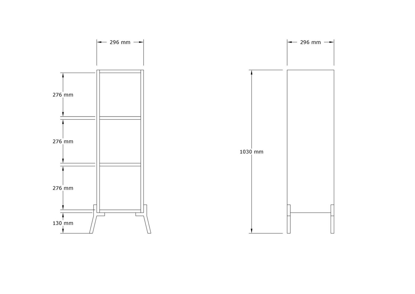 Lentyna Asir, 30x101x30 cm, balta kaina ir informacija | Lentynos | pigu.lt