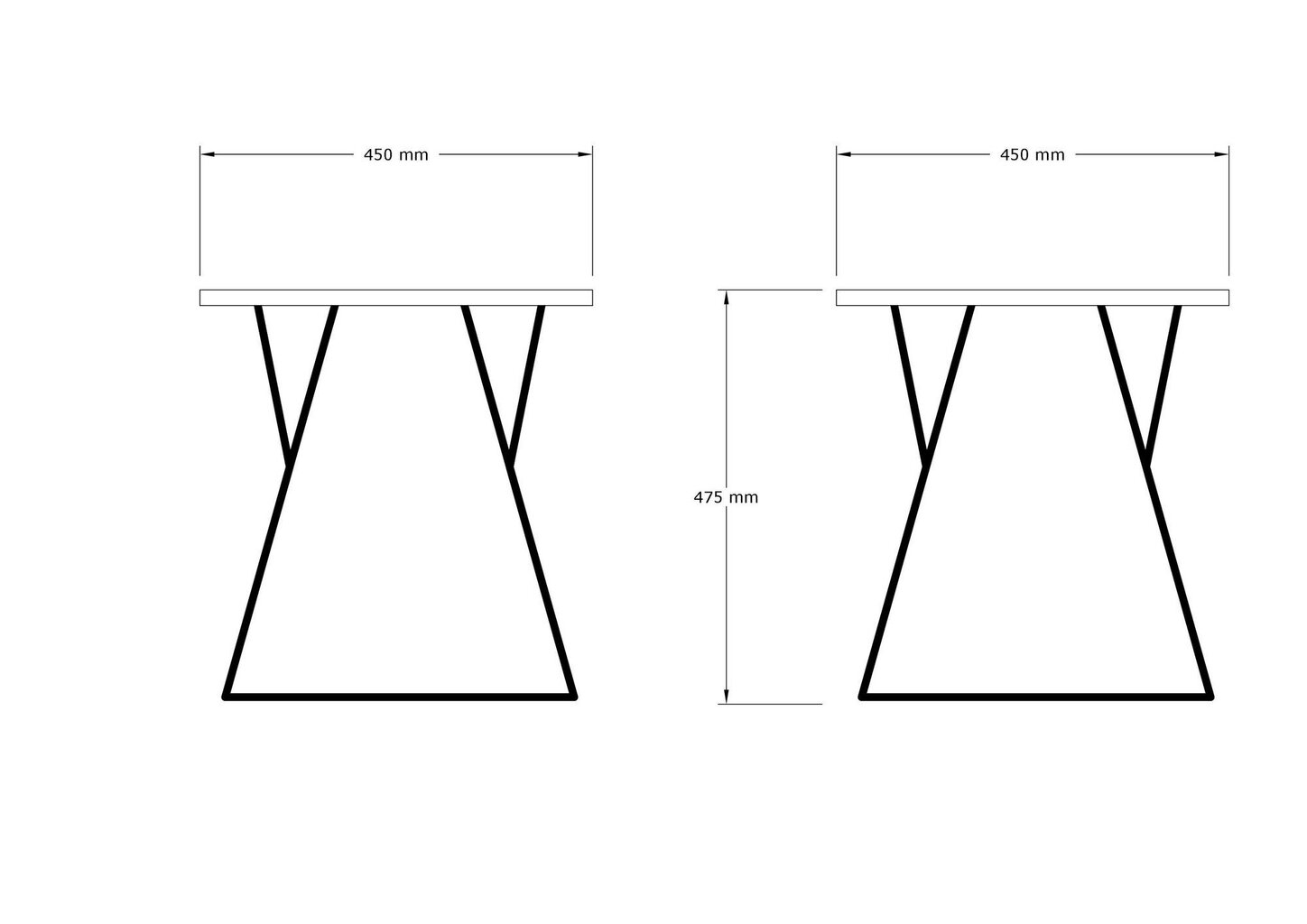 Kavos staliukas Asir, 45x47,5x45 cm, pilkas kaina ir informacija | Kavos staliukai | pigu.lt