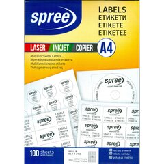 Lipnios etiketės Spree 2321LS A4 52.5x21.21mm 56 100l kaina ir informacija | Kanceliarinės prekės | pigu.lt