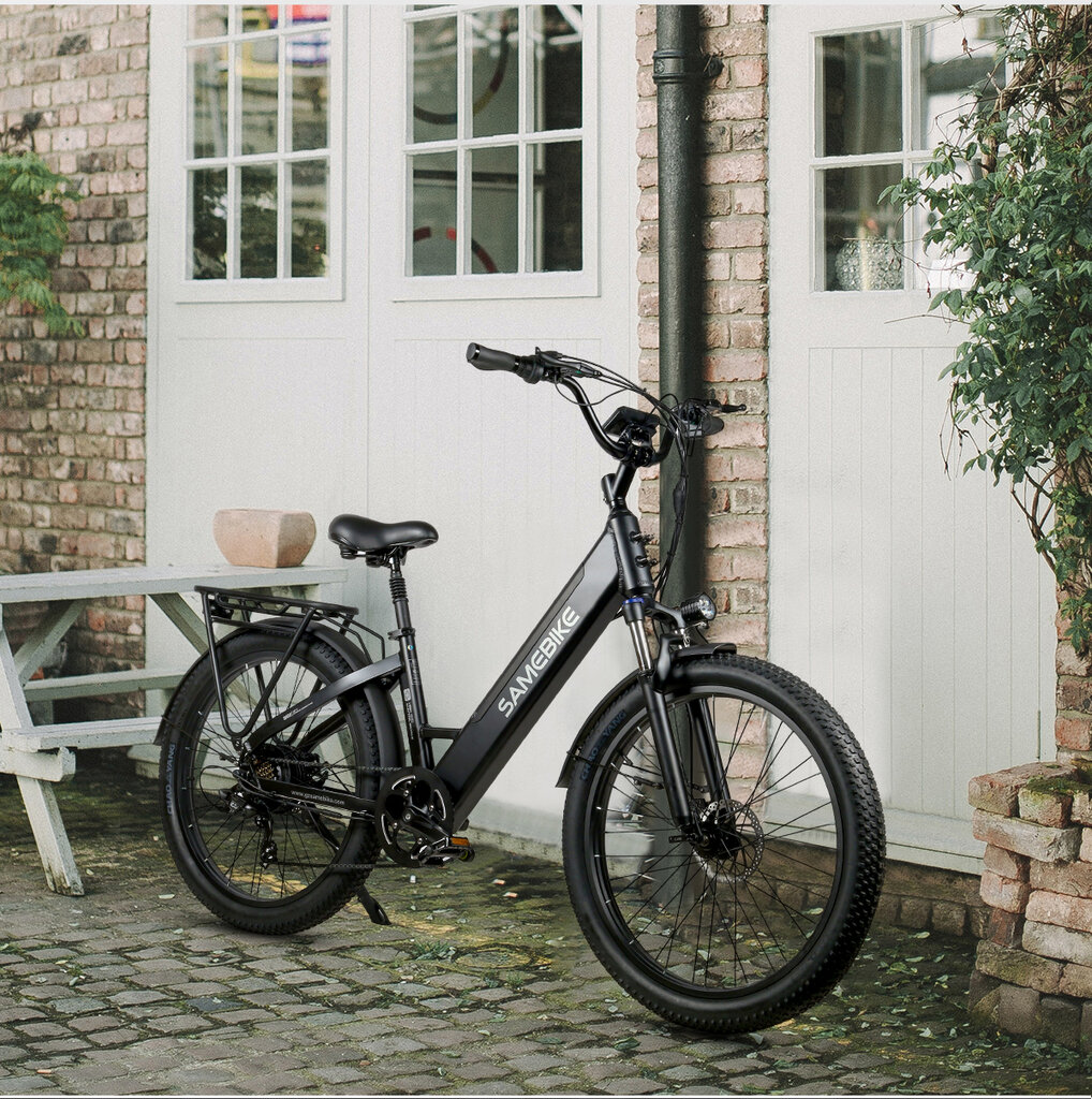 Elektrinis dviratis Samebike RS-A01 26", baltas kaina ir informacija | Elektriniai dviračiai | pigu.lt