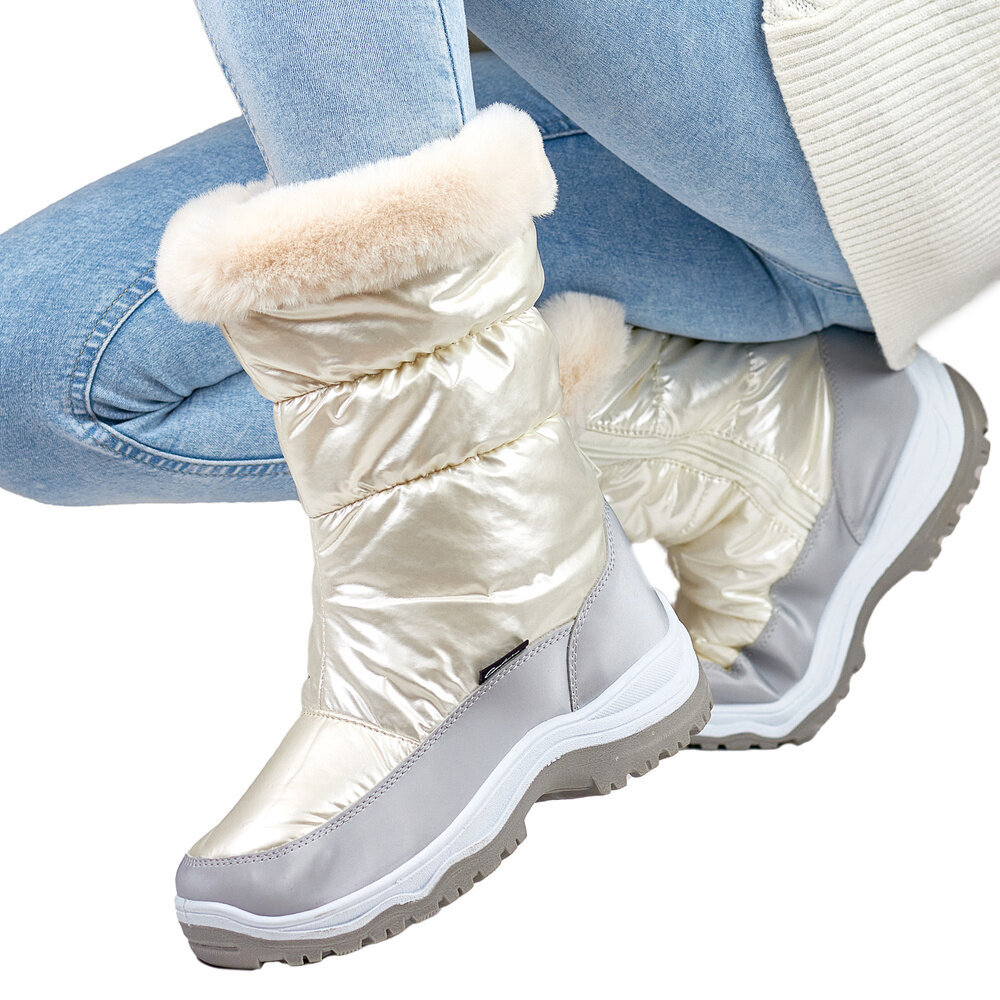 Žieminiai batai moterims Primohurt, balti kaina ir informacija | Aulinukai, ilgaauliai batai moterims | pigu.lt
