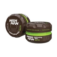 Plaukų formavimo vaškas Nishman Hair Styling Wax, 08 Matte vyrams, 100 ml цена и информация | Средства для укладки волос | pigu.lt