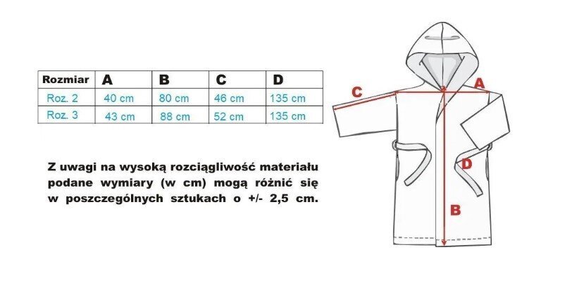 Chaltas vaikams, mėlynas цена и информация | Pižamos, chalatai mergaitėms | pigu.lt