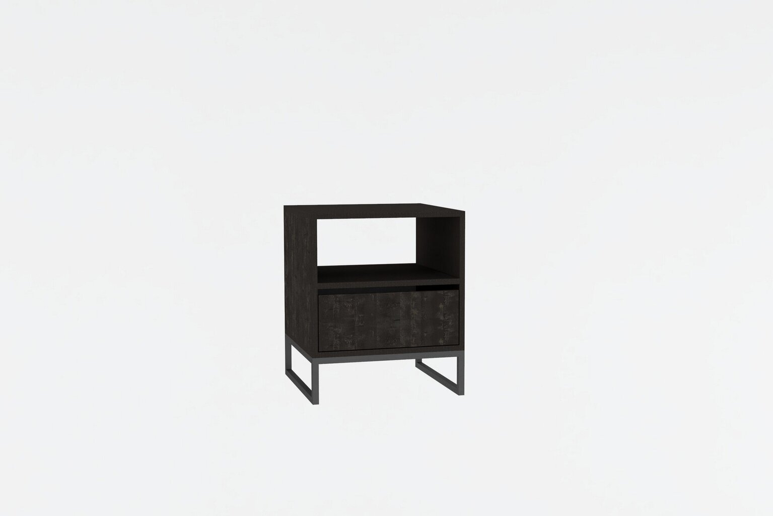 Naktinis staliukas, Asir, 51x61x51 cm, pilkas цена и информация | Spintelės prie lovos | pigu.lt