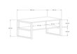 Kavos stalelis, Asir, 100x60x44 cm, smėlio spalvos kaina ir informacija | Kavos staliukai | pigu.lt