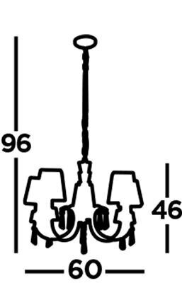 Searchlight pakabinamas šviestuvas Portico 6885-5CC kaina ir informacija | Pakabinami šviestuvai | pigu.lt