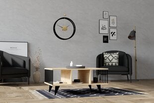 Kavos stalelis, Asir, 90x40x60 cm, smėlio spalvos kaina ir informacija | Kavos staliukai | pigu.lt