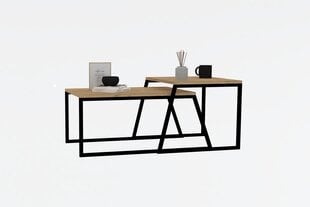 Кофейный столик Asir, 75x37x50 см, коричневый цена и информация | Журнальные столики | pigu.lt