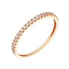 Золотое кольцо с цирконами Brasco 57526 цена и информация | Кольца | pigu.lt