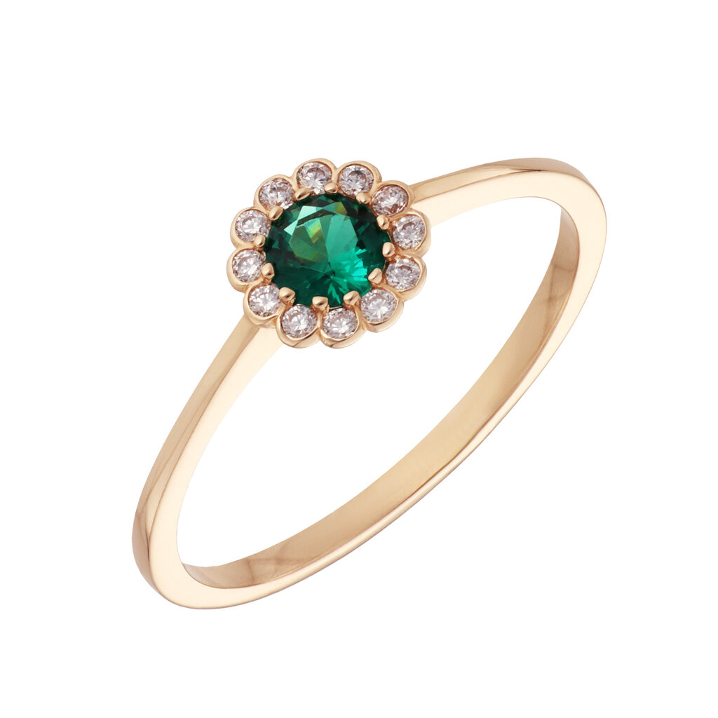 Auksinis žiedas su cirkoniais Brasco 57529 цена и информация | Žiedai | pigu.lt