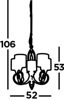 Searchlight pakabinamas šviestuvas Alberto 1605-5AB цена и информация | Pakabinami šviestuvai | pigu.lt