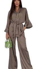 Пижама со штанами для женщин Dona, коричневый цена и информация | Женские пижамы, ночнушки | pigu.lt