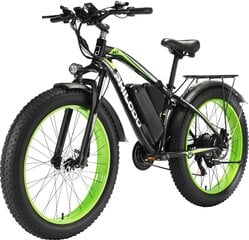 Электровелосипед Philodo H7, 26", зеленый, 1000Вт, 17,5Ач цена и информация | Электровелосипеды | pigu.lt