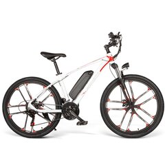 Elektrinis dviratis Samebike MY-SM26 26", baltas kaina ir informacija | Elektriniai dviračiai | pigu.lt