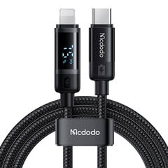 Mcdodo CA-5210 USB-C to Lightning cable, 36W, 1.2m (black) цена и информация | Кабели для телефонов | pigu.lt