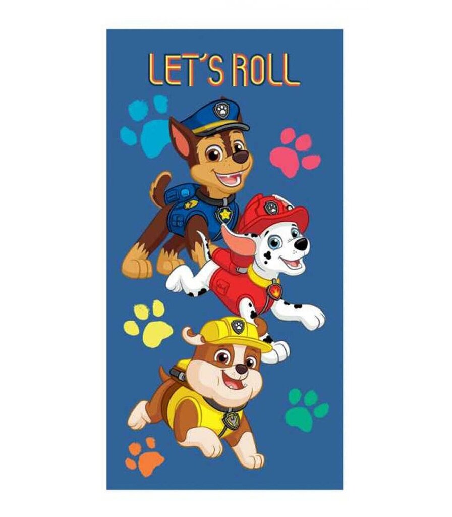 Paw Patrol vaikiškas rankšluostis, 70x140 cm kaina ir informacija | Rankšluosčiai | pigu.lt