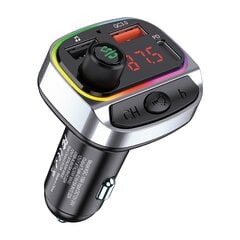 KAKUSIGA KSC-1066 automobilinis FM siųstuvas QC 3.0 | 18W | USB Flash | Bluetooth 5.0 Juodas kaina ir informacija | FM moduliatoriai | pigu.lt