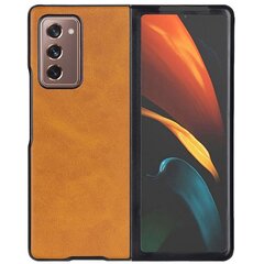 „Slim Leather“ чехол - светло-коричневый (Galaxy Z Fold2) цена и информация | Чехлы для телефонов | pigu.lt