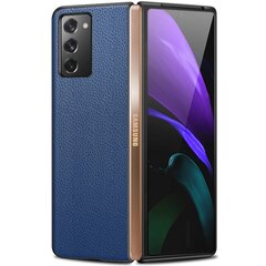 „Deluxe Leather“ dėklas - mėlynas (Galaxy Z Fold2) kaina ir informacija | Telefono dėklai | pigu.lt