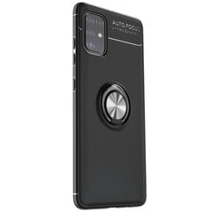 „FOCUS“ Kickstand твердый силиконовый (TPU) чехол - чёрный (Galaxy A51) цена и информация | Чехлы для телефонов | pigu.lt