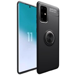 „FOCUS“ Kickstand kieto silikono (TPU) dėklas - juodas (Galaxy A41) kaina ir informacija | Telefono dėklai | pigu.lt