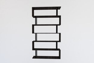 Knygų lentyna, Asir, 90x162,6x22 cm, pilka kaina ir informacija | Lentynos | pigu.lt
