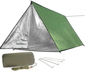 Cветоотражающая водонепроницаемая огнестойкая легкая палатка LYN, зеленая цена и информация | Палатки | pigu.lt