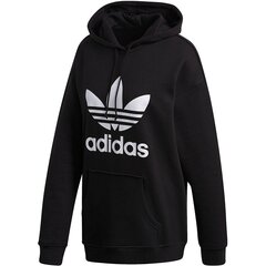 BLUZĖ ADIDAS TREFOIL HOODIE JUODA FM3307 r. 28 FM3307_28 kaina ir informacija | Palaidinės, marškiniai moterims | pigu.lt