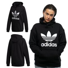 BLUZĖ ADIDAS TREFOIL HOODIE JUODA FM3307 r. 28 FM3307_28 kaina ir informacija | Palaidinės, marškiniai moterims | pigu.lt