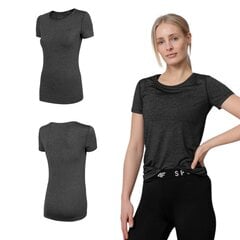 Marškinėliai moterims 4F, juodi цена и информация | Женские футболки | pigu.lt