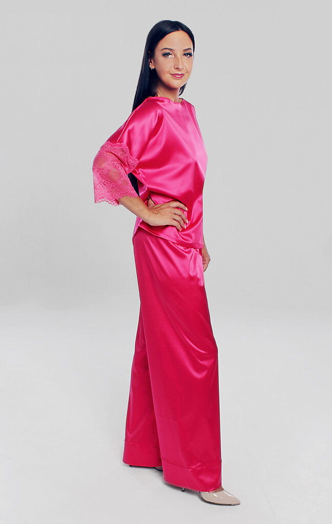 Pižamos kelnės moterims Eleonora 23105, rožinės kaina ir informacija | Naktiniai, pižamos moterims | pigu.lt