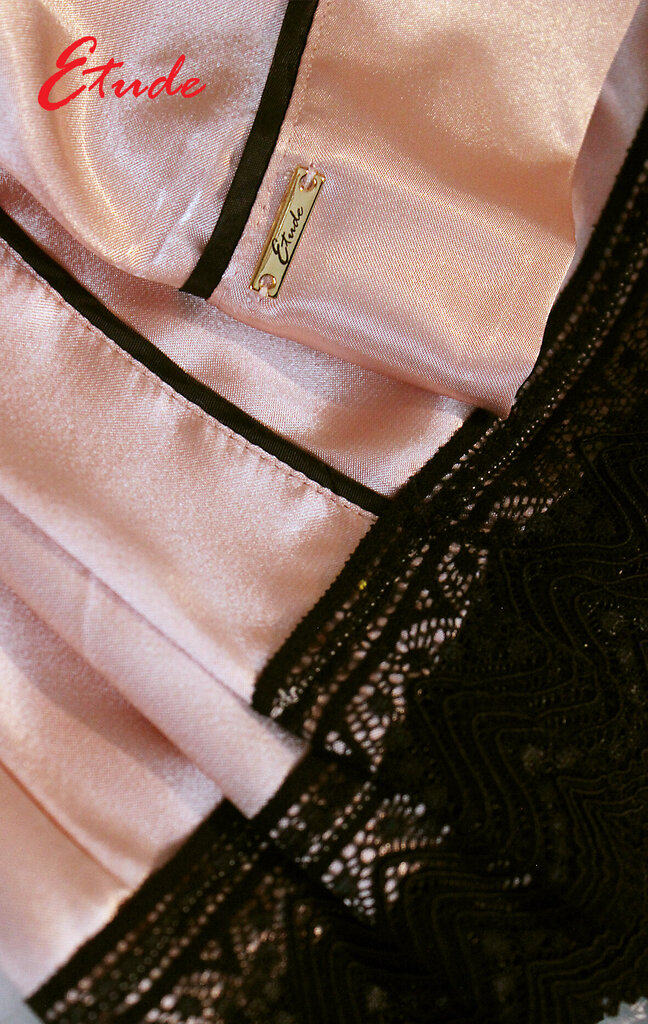 Pižaminiai šortai Etude Melisa 22207, rožiniai/juodi kaina ir informacija | Naktiniai, pižamos moterims | pigu.lt