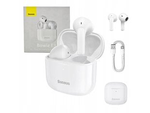 Baseus Bowie E3 TWS Bluetooth 5.0 Wireless Buds, White kaina ir informacija | Ausinės | pigu.lt