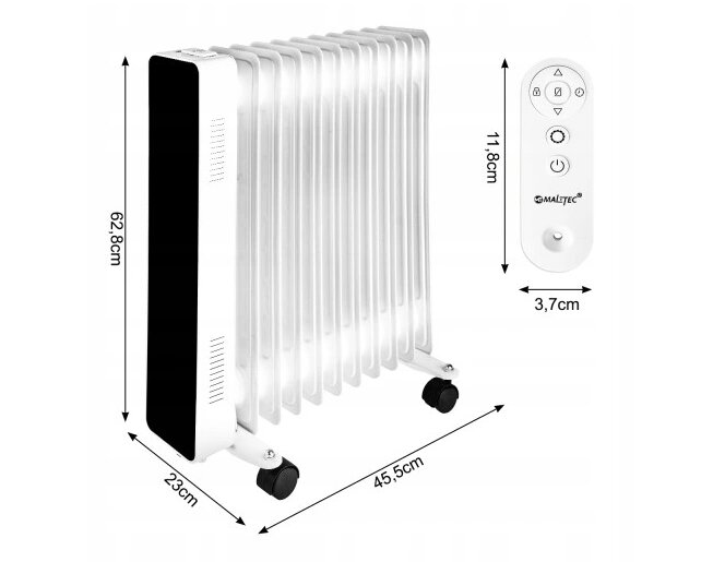 Tepalinis elektrinis šildytuvas radiatorius MalTec 110638 2500 W цена и информация | Šildytuvai | pigu.lt