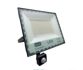 Halogeninė LED lauko lempa, 100W, su judesio davikliu kaina ir informacija | Lauko šviestuvai | pigu.lt