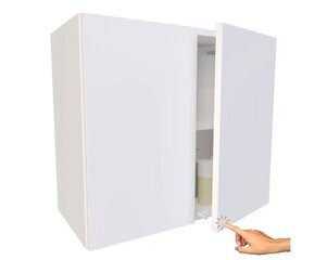 Pakabinama vonios spintelė, balta цена и информация | Шкафчики для ванной | pigu.lt