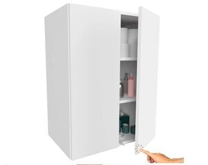 Pakabinama vonios spintelė 80x60x40 cm, balta цена и информация | Шкафчики для ванной | pigu.lt