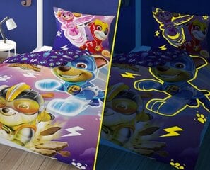 Vaikiškas šviečiantis patalynės komplektas Paw Patrol, 160x200, 2 dalių kaina ir informacija | Patalynė kūdikiams, vaikams | pigu.lt