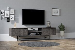 TV staliukas Asir, 180x50x40 cm, pilkas kaina ir informacija | TV staliukai | pigu.lt