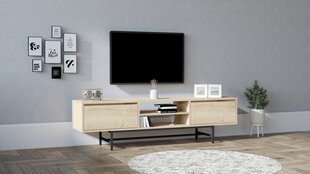 TV staliukas Asir, 180x50x40 cm, smėlio spalvos kaina ir informacija | TV staliukai | pigu.lt
