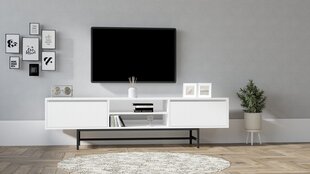 TV staliukas Asir, 180x50x40 cm, baltas kaina ir informacija | TV staliukai | pigu.lt
