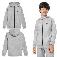 Брендовая детская хлопковая блузка, 4F, серого цвета, размер 134 цена и информация | Свитеры, жилетки, пиджаки для мальчиков | pigu.lt