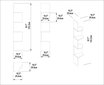 Sieninė lentyna Asir, 29,6x29,6x155,2 cm, balta цена и информация | Lentynos | pigu.lt