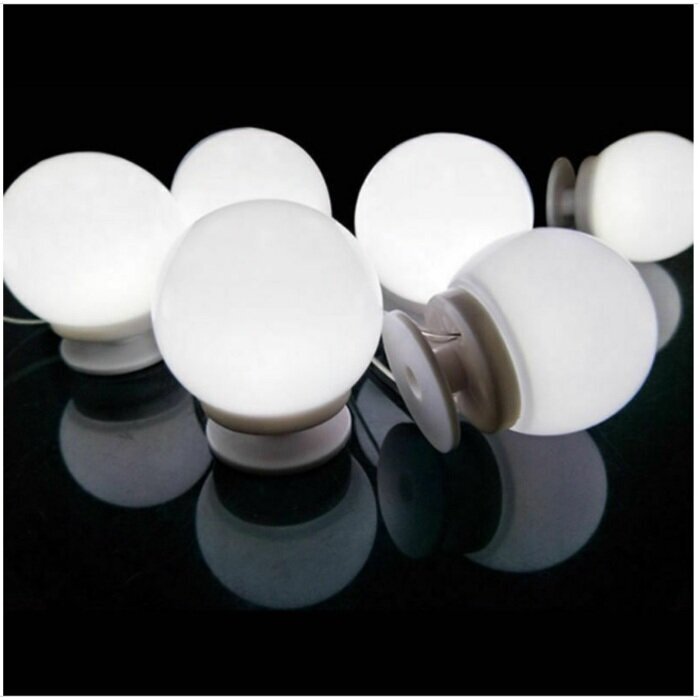 Veidrodinės LED lempos kosmetiniam staliukui, 10 vnt. kaina ir informacija | Įmontuojami šviestuvai, LED panelės | pigu.lt