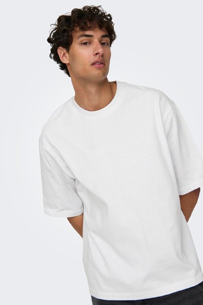 Marškinėliai vyrams Only &amp Sons, balti kaina ir informacija | Vyriški marškinėliai | pigu.lt