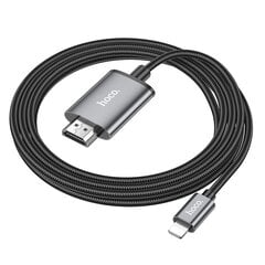 Кабель Hoco UA27 Lightning to HDMI, 2.0 м, серый цена и информация | Кабели и провода | pigu.lt